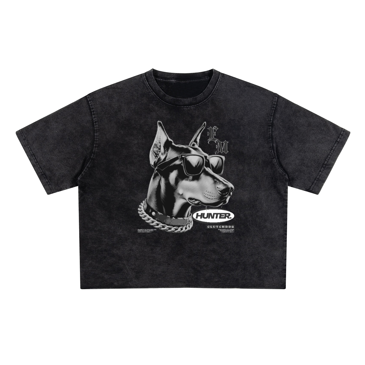 "HUNTER" Cropped Oversized Tee