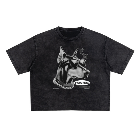 "HUNTER" Cropped Oversized Tee